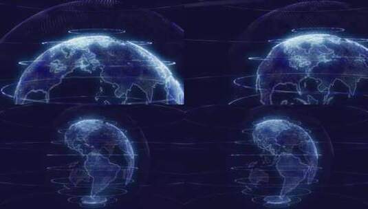 数字地球旋转全球网络连接技术。D 26高清在线视频素材下载