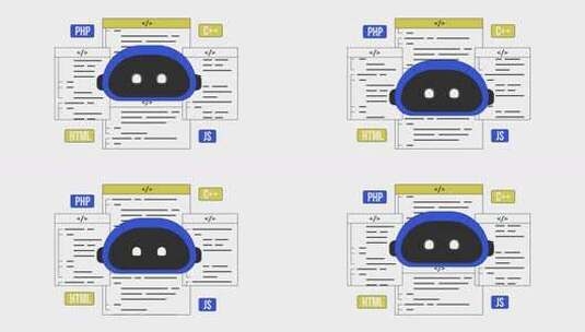 AI辅助编程动画高清在线视频素材下载