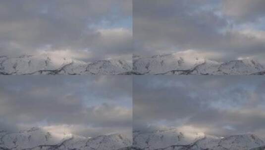   雪山超清航拍日出日落风光延时超清素材-5高清在线视频素材下载
