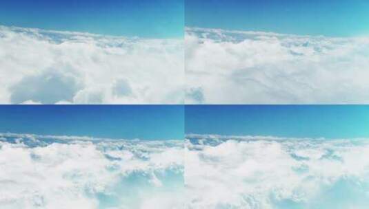 高空拍摄的白云蓝天高清在线视频素材下载