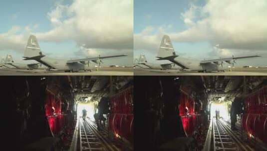搜救队员在进行高空低空跳伞训练高清在线视频素材下载