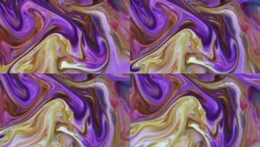 紫色与金色混合流动纹理背景高清在线视频素材下载