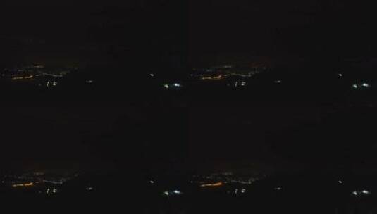 夜晚城市天空闪过雷电高清在线视频素材下载