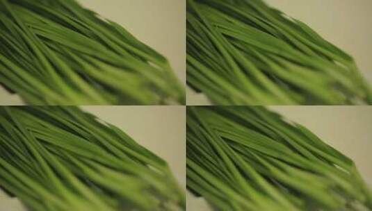 一把韭菜的特写高清在线视频素材下载