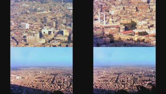 叙利亚马士革市航拍高清在线视频素材下载