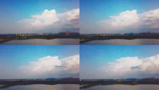 安徽省蚌埠市龙子湖积雨云延时摄影高清在线视频素材下载