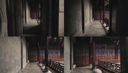 杭州胡雪岩故居走廊高清在线视频素材下载