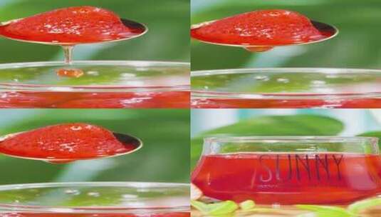 草莓汁素材高清在线视频素材下载