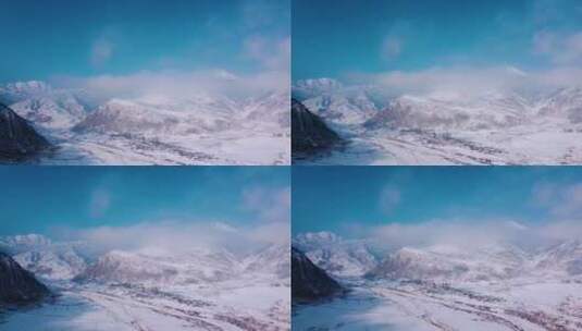 滑雪场雪景高清在线视频素材下载