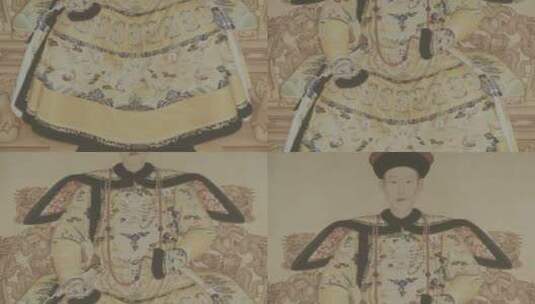 乾隆皇帝画像LOG高清在线视频素材下载