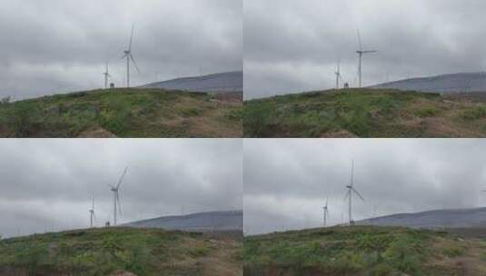 电网电力发电太阳能发电站能源风车风力高清在线视频素材下载