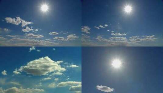 蓝天上云朵的延时镜头高清在线视频素材下载