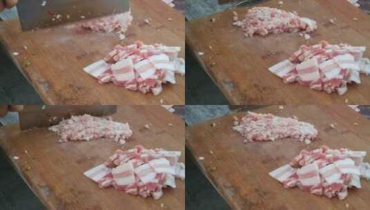 切肉切新鲜猪肉 (8)高清在线视频素材下载