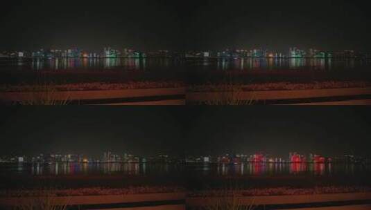 杭州国庆节灯光秀大全景高清在线视频素材下载