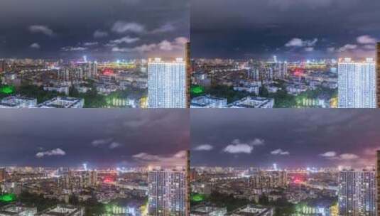九江夜景城市风光延时高清在线视频素材下载