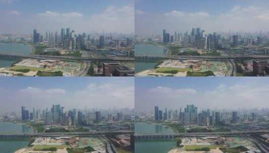 4K 航拍 深圳 前海 风景大桥高清在线视频素材下载