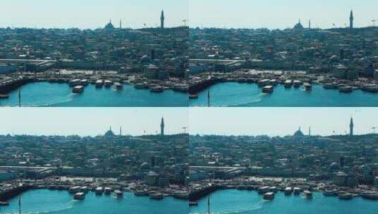 伊斯坦布尔的游船码头高清在线视频素材下载