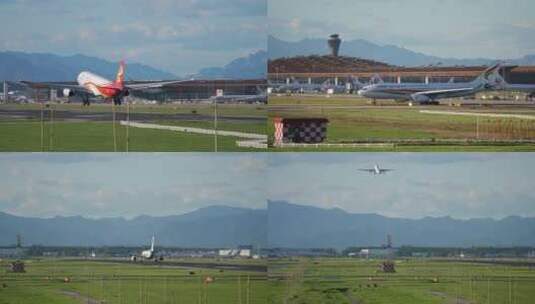 首都国际机场  飞机起飞 飞机降落高清在线视频素材下载