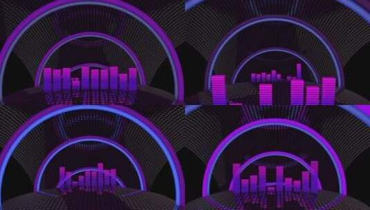 城市霓虹灯复古隧道背景VJ视觉效果高清在线视频素材下载