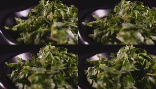 香菜碎调味小料高清在线视频素材下载