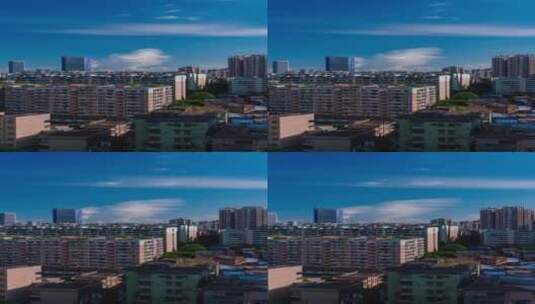广州城市建筑蓝天白云延时风光竖屏高清在线视频素材下载