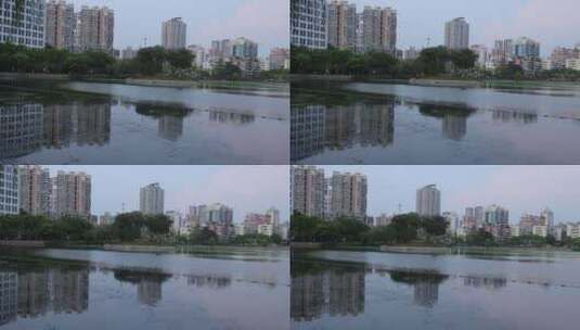 武汉汉口唐家墩公园风景高清在线视频素材下载