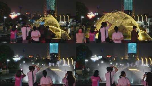 杭州城市里的夜景高清在线视频素材下载