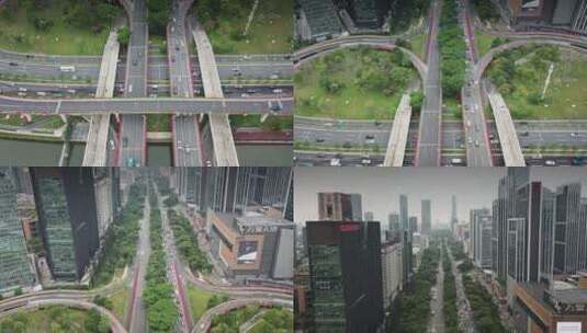 深圳南山科技园城市航拍高清在线视频素材下载