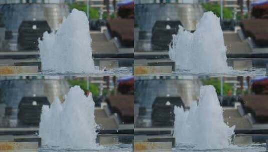 广场喷泉水景瀑布高清在线视频素材下载
