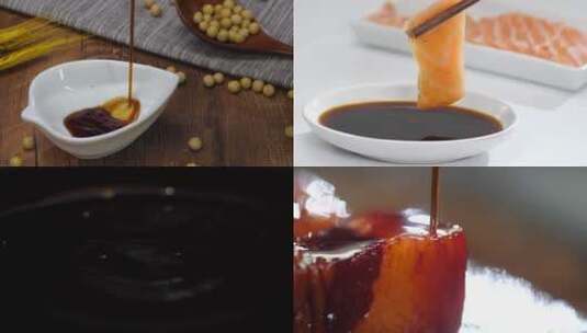 调味料酱油酱食盐高清在线视频素材下载