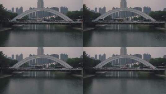 城市圆形拱桥高清在线视频素材下载