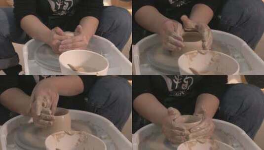 陶艺制作 陶瓷器皿高清在线视频素材下载