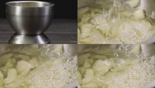 蒜水的制作高清在线视频素材下载