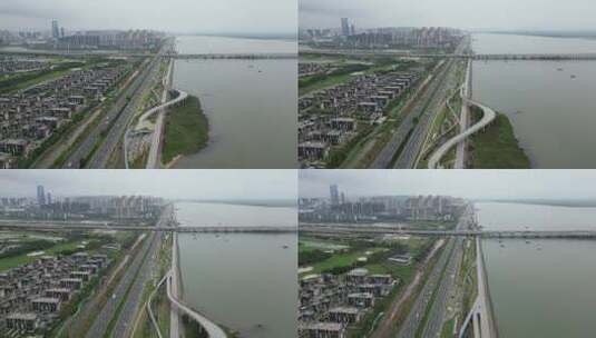 珠海洪鹤大桥航拍高清在线视频素材下载