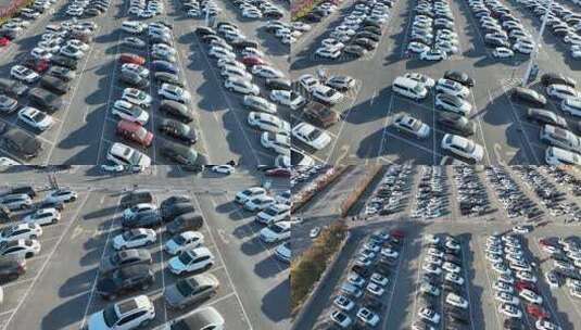停车场 汽车 大型停车场 车辆 停车高清在线视频素材下载