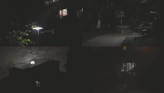 社区小区素材夜景人文素材城市灯光高清在线视频素材下载