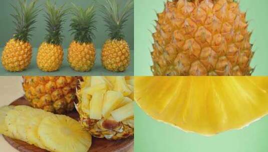 菠萝凤梨饮品进口水果广告创意实拍高清在线视频素材下载