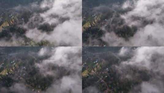 山村上空的云高清在线视频素材下载