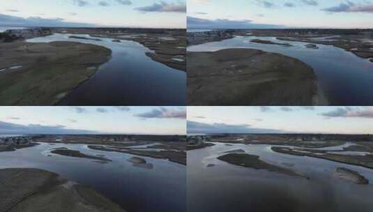 航拍空中海岸景观高清在线视频素材下载