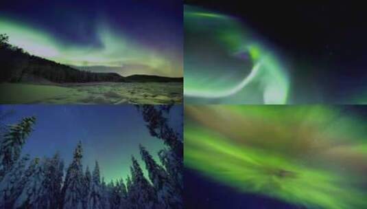 地球磁场极地极光夜空银河三维动画高清在线视频素材下载