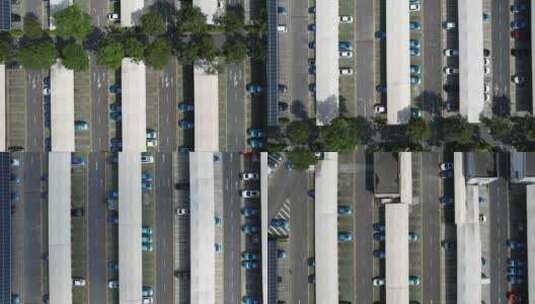 深圳南方电网汽车新能源充电站高清在线视频素材下载