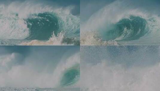 升格拍摄大海海浪高清在线视频素材下载
