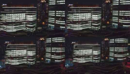 广州都市夜景写字楼高清在线视频素材下载