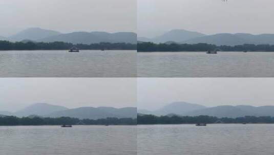 夏日北京颐和园昆明湖上的游客游船高清在线视频素材下载