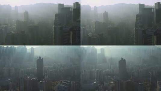 城市污染雾霾高清在线视频素材下载