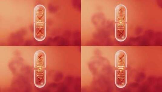 DNA与生物制药概念3D渲染高清在线视频素材下载