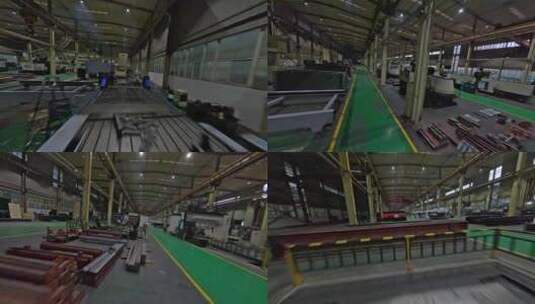 4k穿越机航拍工厂机械部件生产制作车间高清在线视频素材下载