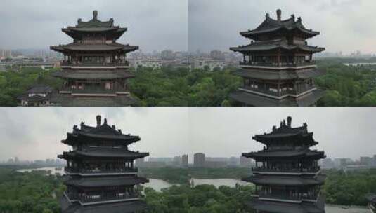 济南大明湖超然楼素材，中近景环绕高清在线视频素材下载