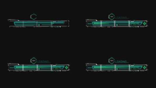 科技未来加载用进度条HUD特效合成高清在线视频素材下载