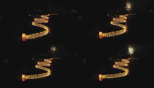桂林遇龙河巨龙巡游高清在线视频素材下载
